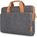 DOMISO 17,3 Pulgada Funda Ordenador Portátil Impermeable Protectora Bolsa con asa Portátil para DELL Inspiron/HP Envy 17/LG gram/ROG Strix GL702VS/MSI GS73VR Stealth Pro/ASUS/Lenovo,Gris Oscuro