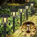 Vivibel [6 Stück] Solarlampen für Außen Garten - Solarleuchten Garten Außenleuchte wasserdichte Solar Licht warmweiß Dekoration Licht Solarlampe für Außen Wegbeleuchtung für Außen Villa Rasen