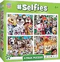 MasterPieces Puzzle Set - 4-Pack 100 Piece Jigsaw Puzzle for Kids - Selfies 4-Pack - 8"x10"