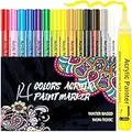 Acrylic Paint Pens, Medium Tip Paint Markers, 14 Colors Acrylic Pens for Rock Glass Wood, Acrylic Markers for Halloween Pumpkin Christmas Easter