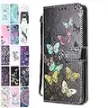 Ancase Custodia Portafoglio per Apple iPhone 6 6s Flip Cover in Pelle a Libro 3D Modello Wallet Case Porta Carte per Donna Ragazza Uomo - Farfalla Colorata