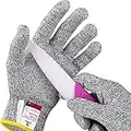 NoCry Cut Resistant Gloves for Kids, XS (8-12 Years) - High Performance Level 5 Protection, Food Grade. Free Ebook Included!