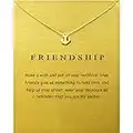 QXFQJT Friend Necklace Anchor Pendant Friendship Necklace