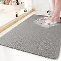 Non-Slip Bathtub Mat, 17x 30 Inch, Shower Mats for Bath Tub, PVC Loofah Bathroom Mats for Wet Areas, Quick Drying