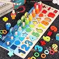 Giochi Educativi Montessori, Gioco Pesca Magnetica, in Legno per Imparare i colori, e la Matematica