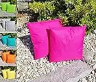 JACK 45x45cm Outdoor Lounge Kissen Dekokissen inkl. Füllung Wasserabweisend Sitzkissen Garten Stuhl Lotus Effekt, Farbe:Pink