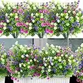 ALAGIRLS Deko Blumen Künstlich 20 Stück Künstliche Pflanzen Outdoor Garten Deko Draußen BSZ20PCS