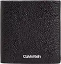 Calvin Klein Minimalism Trifold 6cc W/Moneda, Accesorio de Viaje-Billetera Plegable Triple para Hombre, CK Negro, Talla única