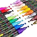 Emooqi Acrylic Paint Pens, 18 Colors Acrylic Paint Markers Paint Pens Paint Makers for Rocks Craft Ceramic Glass Wood Fabric Canvas -Art Crafting Supplies