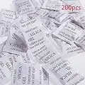 Matedepreso 200 Paquets Non Toxique Gel de Silice Dessiccatif Humide Absorbeur D'Humidité Déshumidificateur pour Chambre Cuisine Voiture Vêtements Rangement Nourriture Séchoir (3 4cmWhite)