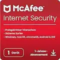 McAfee Internet Security 2023 | 1 Gerät | Virenschutz- und Internet-Sicherheitssoftware | Windows/Mac/Android/iOS | 1-Jahres-Abonnement | Download-Code