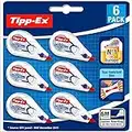 BIC Tipp-Ex Mini Pocket Mouse, Correction Tape, 36m Coverage of Tear-Resistant Tape, Ideal for School and Office, White, 2 Packs of 3