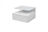 AC Design Furniture Fia Comodino, Alt: 22,5 x Larg: 32 x Lung: 35 cm, Bianco, Legno ingegnerizzato, 1 pz