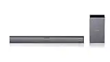 SHARP HT-SBW182 2.1 Soundbar, 160W Slim Wireless Bluetooth Soundbar with Subwoofer for TV and Device Streaming with Aux, HDMI ARC /CEC & Digital Optical-In, Wall Mount or Table Top Sound Bar - Black