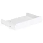 Navaris Mesilla de Noche Flotante - Estante de Cama Ajustable de bambú - Mesita Flotante pequeña para Libro Agua Copa Comida - 38 x 26 cm - Blanco