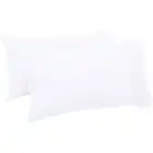 Amazon Basics - Paquete de 2 fundas de almohada de 400 hilos, 50 x 80 cm - Blanco