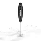 Bonsenkitchen Milk Frother Handheld, Automatic Milk Foam Maker Hand Frother for Coffee, Matcha, Hot Chocolate, Battery Operated Mini Drink Mixer-Black