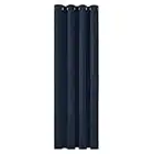 Deconovo Door Curtain Thermal Insulated Curtain Eyelet Blackout Curtain Single Curtain for Door 52"x 84" Navy Blue 1 PANEL