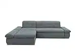 DOMO Collection Moric Ecksofa / Eckcouch mit Bett / Sofa mit Schlaffunktion in L-Form Couch mit Armlehnfunktion/ 300x172x80 cm / Schlafsofa in Grau