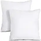 Utopia Bedding Throw Pillows (Pack of 2, White) - 16 x 16 Inches Bed and Couch Pillows - Indoor Decorative Pillows