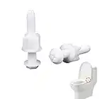 2Pack Toilet Seat Screws Replacement Universal White Plastic Toilet Seat Hinge Bolt Screw for Fixing the Top Toilet Seat, White