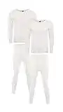 Heatwave® Pack of 2 Men's Extreme Thermal Underwear Set, Long Sleeve Top & Long Johns Set, Winter Thermals, Medium White