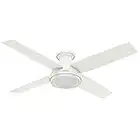 Hunter 59248 Contemporary Modern 52``Ceiling Fan from Dempsey Collection in White Finish,