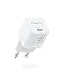 Anker Cargador USB C 20 W, PowerPort III Cube, Cargador Rápido 20W para iPhone 13/13 Mini/13 Pro/13 Pro Max/12, Galaxy, Pixel 4/3, iPad/iPad Mini, Blanco(Cable no Incluido)