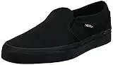 Vans Women's Asher' Slip On Trainers, Black Canvas Black Black 186, 7.5