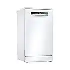 Bosch SPS4HKW45G Freestanding Slimline Dishwasher, Wifi Connected, 9 place_settings, White, Noise level: decibels 0