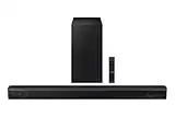 SAMSUNG HW-B550/ZA 2.1ch Soundbar w/Dolby Audio, DTS Virtual:X, Bass Boosted, Subwoofer Included, Adaptive Sound Lite, Bluetooth Multi Device Connection, Wireless Surround Sound Compatible, 2022,Black