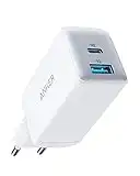 Anker 725 USB-C Ladegerät, Kompaktes 65W 2-Port Netzteil, Geeignet für MacBook Pro/Air, iPad Pro, Galaxy S22+/S21, Dell XPS 13, Note 20/10+, iPhone 13/Pro, Pixel, und mehr