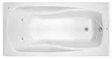 PROFLO PFWPLUSA7236WH PROFLO PFWPLUSA7236 Lansford 72" x 36" Whirlpool Bathtub with 8 Hydro Jets and EasyCare Acrylic - Drop In or Alcove Installation