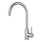 Kitchen Taps Stainless Steel Kitchen Sink Tap Mixer Brushed Nickel Single Lever 360º Swivel Spout Monobloc Mixer Taps for Kitchen Sink High Arc Hapilife Kitchen Faucet