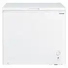 198ltr Chest Freezer in White with Built in Hinges, F Rated and 1 x Freezer Basket - Freezer to Fridge Conversion