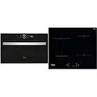 Micro ondes Grill Encastrable Whirlpool AMW730NB - Micro-Ondes + Grill Integrable Noir - 31 litres - 1000 W & WS Q4860 NE plaque Noir Intégré (placement) 60 cm Plaque avec zone à induction 4 zone(s)