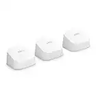 Amazon eero 6 mesh Wi-Fi system | Supports speeds up to 500 mbps | Connect to Alexa | Coverage up to 4,500 sq. ft. | 3-pack, one router + two extenders, 2020 release