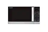 Sharp R642INW 2-in-1 Mikrowelle mit Grill / 20 L / 800 W / 1000 W Quarzgrill / 8 Automatikprogramme / Timer / Kindersicherung / Energiesparmodus / Glasdrehteller (25,5 cm) / silber