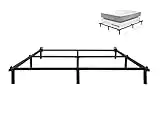 zizin Marco de cama tamaño King para somier, de metal, resistente, ajustable de 7 pulgadas, resistente, Compack de 9 patas para juego de colchón (King)