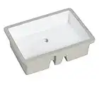 MEJE #T2814 Lavandino da bagno sottopiano da 27,8 x 14 pollici, lavabo in ceramica rettangolare per lavabo da bagno, bianco