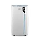 De'Longhi Portable Air Conditioner 14,000 BTU,cool extra large rooms up to 700 sq ft UV-C technology,motorized airflow,quiet,remote, AC Unit, window venting kit,EX390UVCARE, White