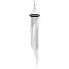 smatime Carillon à Vent de Jardin 90cm Carillons Éoliens pour Extérieur Grand Carillon Éolien avec 18 Tubes en Alliage d'Aluminium Carillon à Vent pour Patio Porche Cour Balcon Décoration, Argent