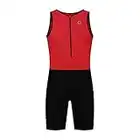 Rogelli Florida Combinaison de Triathlon pour Homme Noir Noir/Rouge L