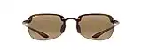 Maui Jim Men's and Women's Sandy Beach Polarized Rimless Sunglasses, Tortoise/HCL® Bronze, Small