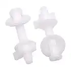 2Pcs Toilet Seat Screws, A.I.Force Toilet Seat Tightening Kit with Toilet Seat Hinge Bolts, Nuts and Washers, Plastic Toilet Seat Hinge Bolts for Fixing Wiggle of Top Mount Toilet Seat Hinges