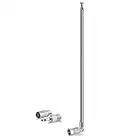 Bingfu Antenna Radio DAB FM Telescopica Ricambio Antenna Radiolina Radio Portatile 75 Ohm 7 Sezioni per Tivoli Panasonic Yamaha Onkyo Denon Pioneer Ricevitore Stereo Casa Sintonizzatore HiFi