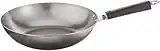 Joyce Chen 22-0050, Pro Chef Peking Pan Uncoated Carbon Steel, 12-Inch, Medium