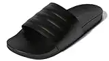 adidas Unisex Adilette Comfort Slides Sandal, Core Black/Core Black/Core Black, 9 US Women