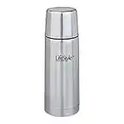 LifeStyle - Termo para líquidos y bebidas, acero inoxidable, 500 ml, botella térmica con tapón-vaso, cierre a presión 25 cm, recipiente para café, té, acampada, excursión