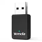 Tenda U9 Clé WiFi Puissante, WIFI Adaptateur AC 650Mbps, Dongle WiFi, Double Bande sans fil, Mini Carte WIFI Compatible avec Windows 11/10/8.1/8/7/XP, Mac OS X 10.9-10.13, Linux